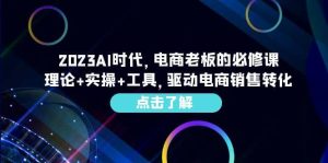 2023AI·时代,电商老板的必修课,理论 实操 工具,驱动电商销售转化-墨痕微课