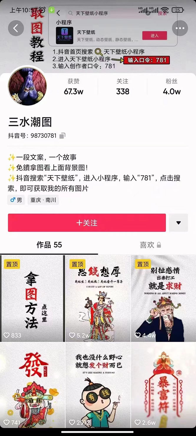 国潮壁纸变现项目,新手可操作日赚200 【素材 软件 教程】-墨痕微课