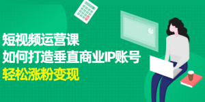 短视频运营课,如何打造垂直商业IP账号-墨痕微课