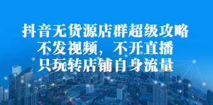 抖音无货源店群超级攻略:不发视频,不开直播,只玩转店铺自身流量-墨痕微课