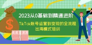 2023从0基础到精通进阶,TikTok账号运营到变现的全流程出海模式培训-墨痕微课