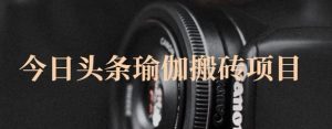 猎人社区·今日头条瑜伽搬砖项目,单号一天几十收入,可以批量操作!-墨痕微课