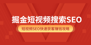 掘金短视频搜索SEO,短视频SEO快速获客赚钱攻略(价值980)-墨痕微课