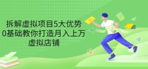拆解虚拟项目5大优势,0基础教你打造月入上万虚拟店铺(无水印)-墨痕微课