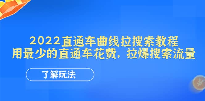 2022直通车曲线拉搜索教程:用最少的直通车花费,拉爆搜索流量-墨痕微课