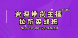 资深·带货主播拉新实战班,0粉号/老号/节奏/话术/播感/流量-38节完整版-墨痕微课