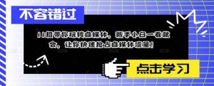 11招带你玩转自媒体,新手小白一看就会,让你快速抢占自媒体流量-墨痕微课