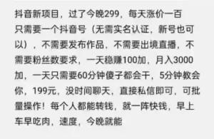 摸鱼思维·抖音新项目,一天稳赚100 ,亲测有效【付费文章】-墨痕微课