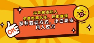 聚星团购达人课程,免费吃喝玩乐,还能赚钱,多种变现方式,小白副业月入过万-墨痕微课