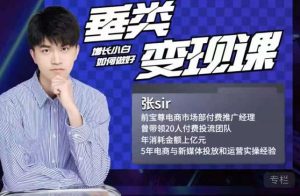 张sir·垂类变现课,抖音带货新手才看粉丝量,高手都看变现效率-墨痕微课