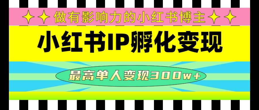 某收费培训-小红书IP孵化变现:做有影响力的小红书博主-墨痕微课