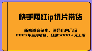 2023爆火的快手网红IP切片,号称日佣5000+的蓝海项目,二驴的独家授权-墨痕微课