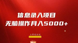 月入5000 ,信息录入返佣项目,小白无脑复制粘贴-墨痕微课