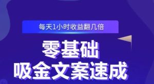 零基础吸金文案速成,每天1小时收益翻几倍价值499元-墨痕微课