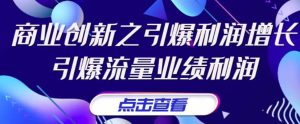 张琦《商业创新之引爆利润增长》引爆流量业绩利润-墨痕微课