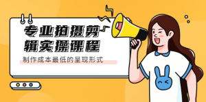 专业拍摄剪辑实操课程:制作成本最低的呈现形式-墨痕微课