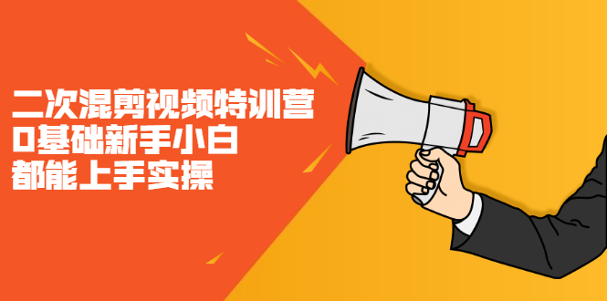 二次混剪视频特训营,0基础新手小白都能上手实操,两天开干-墨痕微课