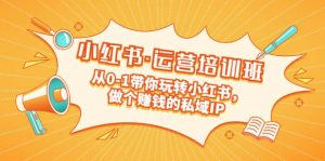 重磅来袭：小红书·运营培训班：从0-1带你玩转小红书，做个赚钱的私域IP-墨痕微课