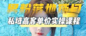 【男粉落地项目】0基础玩转男粉短视频转私域日产500 2023男粉高客单价实操-墨痕微课
