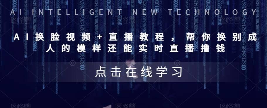 AI换脸视频 直播教程 帮你换成别人的模样还能实时直播撸钱 (教程 配套资料)-墨痕微课