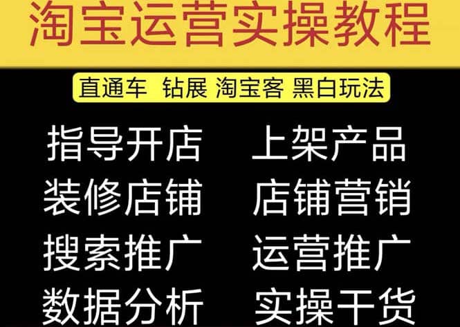 2023淘宝开店教程0基础到高级全套视频网店电商运营培训教学课程（2月更新）-墨痕微课