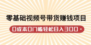 零基础视频号带货赚钱项目,0成本0门槛轻松日入300 【视频教程】-墨痕微课