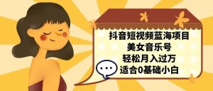 抖音短视频蓝海项目,美女音乐号,轻松月入过万 适合小白(教程 100G素材)-墨痕微课