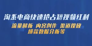 淘系电商快速抢占短视频红利:流量解析 内容创作 渠道投放 爆款数据分析等-墨痕微课