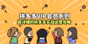 拼多多VIP会员系列,超详细的拼多多实战运营攻略-墨痕微课