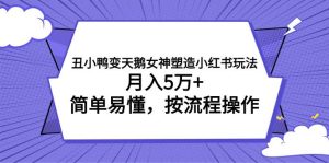 丑小鸭变天鹅女神塑造小红书玩法，月入5万 ，简单易懂，按流程操作-墨痕微课