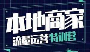本地商家流量运营特训营,四大板块30节,本地实体商家必看课程-墨痕微课