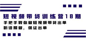 短视频带货训练营18期,手把手教你做短视频带货出单,听话照做,保证出单-墨痕微课