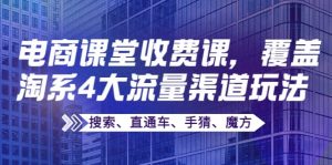 某电商课堂收费课,覆盖淘系4大流量渠道玩法【搜索、直通车、手猜、魔方】-墨痕微课