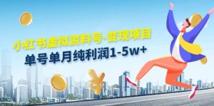 小红书虚拟资料号-变现项目：实操玩法分享-墨痕微课