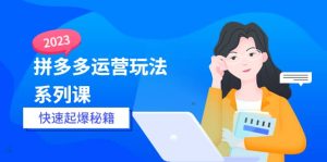 2023拼多多运营-玩法系列课—-快速起爆秘籍【更新-25节课】-墨痕微课