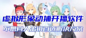 首款AI视频动捕虚拟辅助直播产品【不想真人出镜就用虚拟形象替代】-墨痕微课