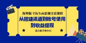海外版-TikTok影视全套课程:从搭建渠道到账号使用到收益提现 小白可操作-墨痕微课