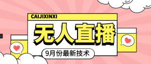 九月最新无人直播技术,轻松玩转无人直播(详细教程 全套软件)-墨痕微课