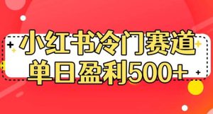小红书冷门赛道,单日盈利500 【揭秘】-墨痕微课