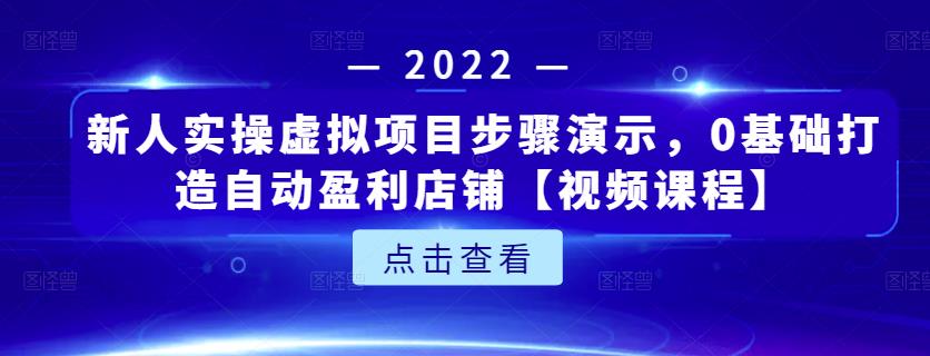 新人实操虚拟项目步骤演示,0基础打造自动盈利店铺【视频课程】-墨痕微课
