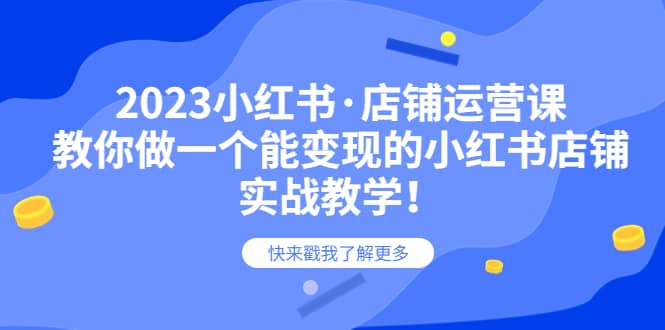2023小红书·店铺运营课,教你做一个能变现的小红书店铺,20节-实战教学-墨痕微课