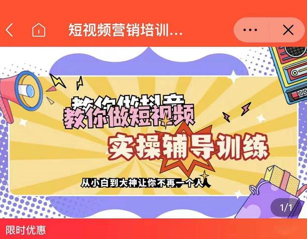 蕊总很忙·短视频营销培训实操课教你快速入门,教你做抖音短视频-墨痕微课