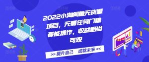 2022小淘闲鱼无货源项目,无需任何门槛都能操作,收益相当可观-墨痕微课