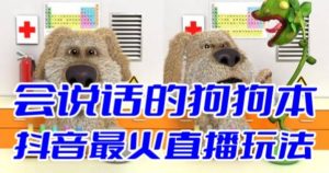 抖音无人直播玩法会说话的狗狗本弹幕礼物互动小游戏(游戏软件 开播教程)-墨痕微课