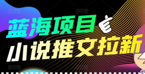 【高端精品】外面收费6880的小说推文拉新项目,个人工作室可批量做-墨痕微课