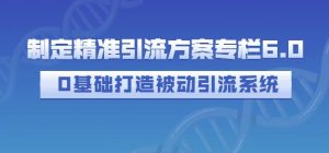 制定精准引流方案专栏6.0,0基础打造被动引流系统-墨痕微课