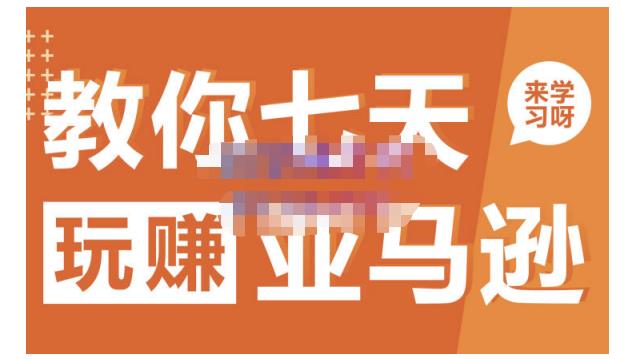 晟尧跨境·教你七天玩赚亚马逊,教你轻松玩赚亚马逊,适合小白学习-墨痕微课