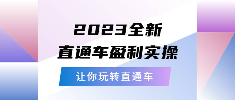 2023全新直通车·盈利实操:从底层,策略到搭建,让你玩转直通车-墨痕微课