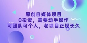 原创自媒体项目,0投资,需要动手操作,可团队可个人,老项目正规长久-墨痕微课