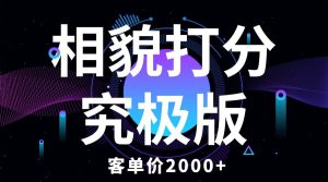 相貌打分究极版，客单价2000 纯新手小白就可操作的项目-墨痕微课